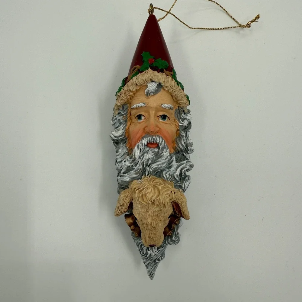 Vintage Santa Clause Ornament Lot Of 4 Bear Lamb‎ Deer